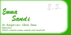 emma sandi business card